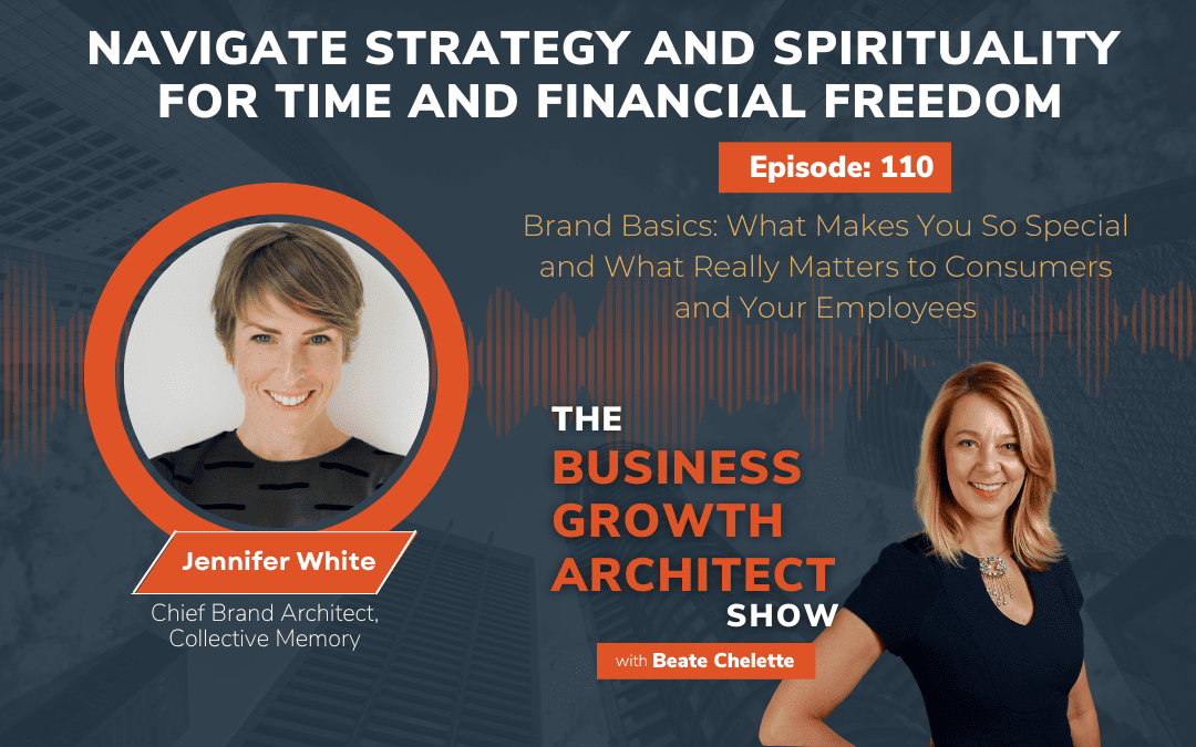 Ep #110:  Jennifer White: Brand Basics: What Makes You So Special and What Really Matters to Consumers and Your Employees