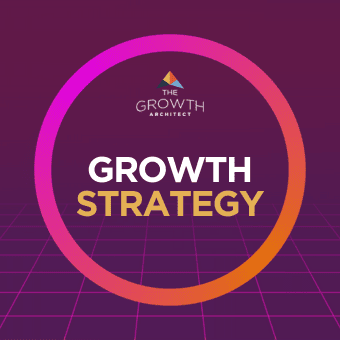 The logo for growth strategy on a purple background.