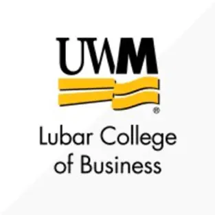 Logo of the University of Wisconsin-Milwaukee's Lubar College of Business, Beate Chelette Media.